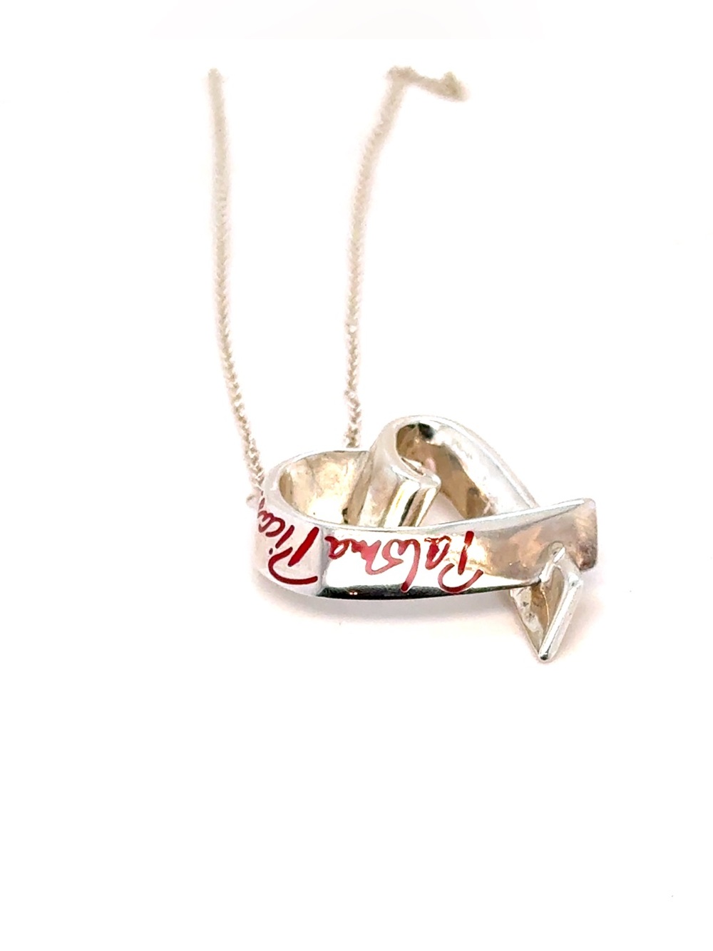 Tiffany & Co. Paloma Picasso Red Script Necklace - Picture 2 of 10